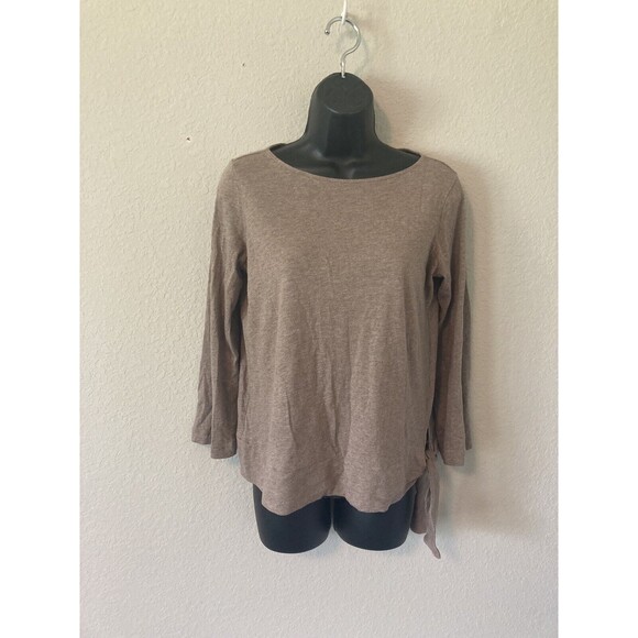 J.Jill Pure Jill Top Womens Size XS Tie Side Brown - Picture 1 of 7